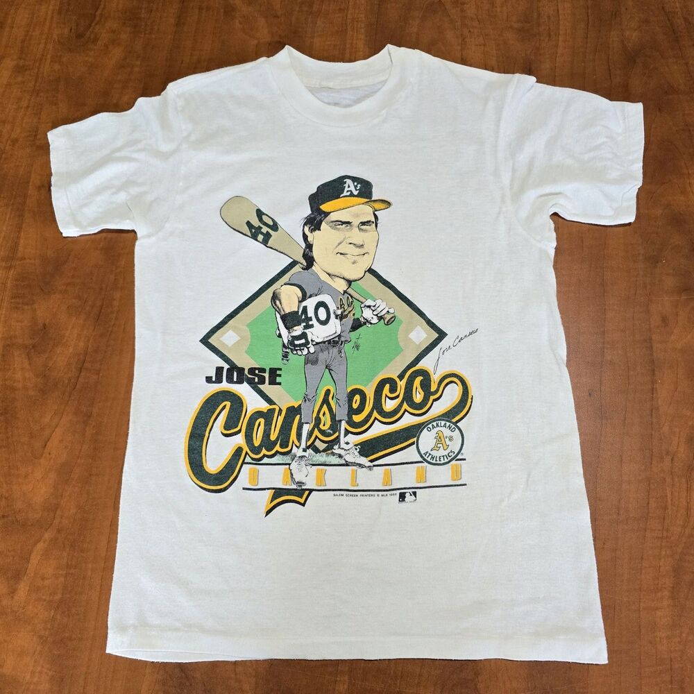 Salem Sportswear Vintage 1988 Jose Canseco Oakland A's 40/40 Celebration Tee S
